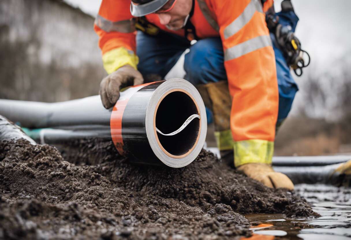 Réparation temporaire avec des rubans et colles spéciaux