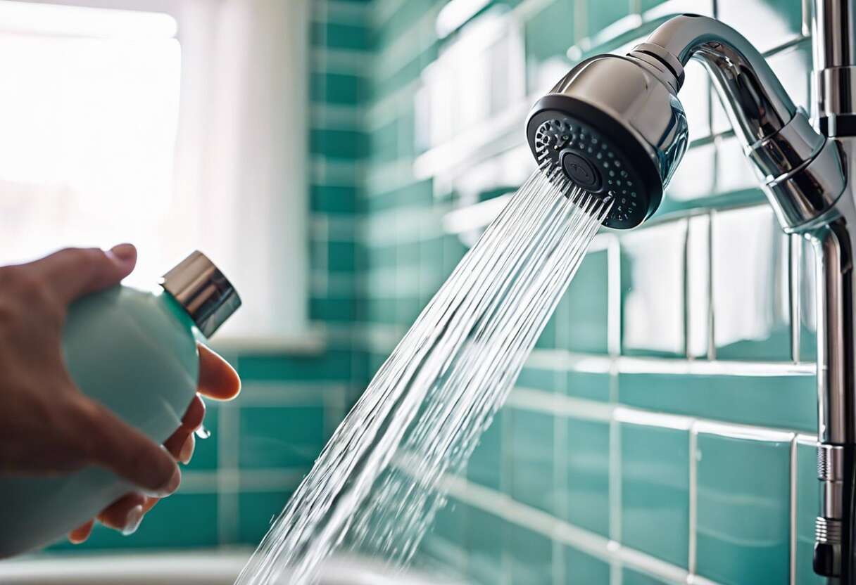 Nettoyage du pommeau de douche pour une eau plus dynamique