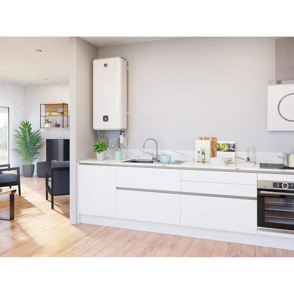 Chauffe-eau électrique Malicio 3 connecté Thermor - 2400W - Carré vertical mural - 150L - 5 personnes - Blanc