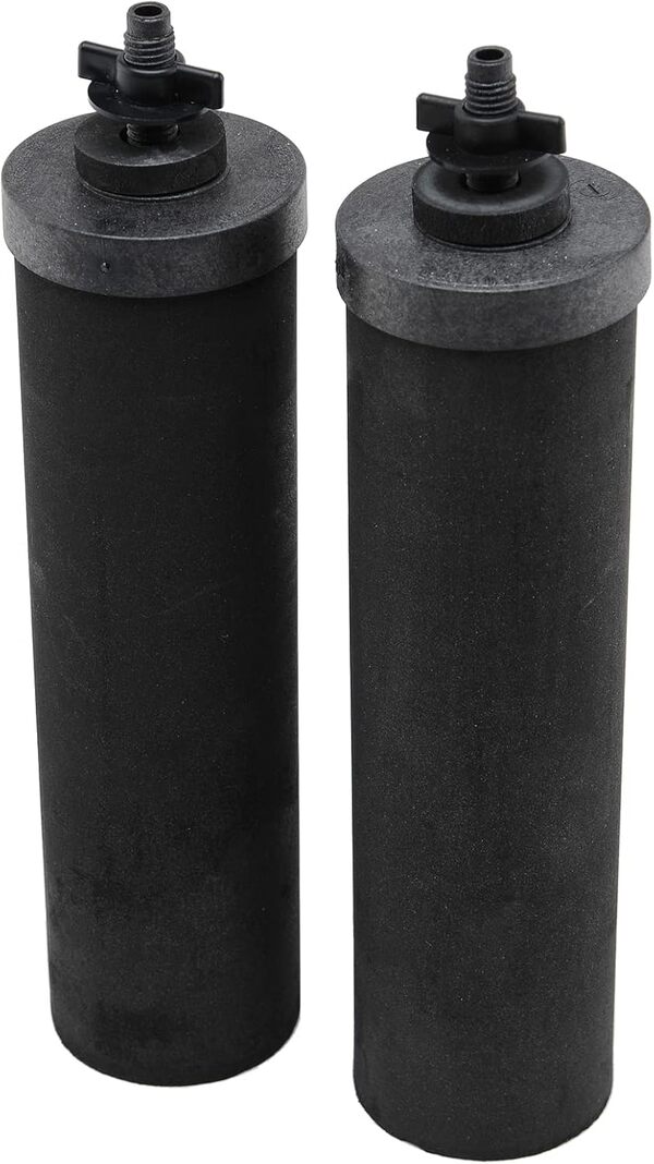 Big Berkey Système de Filtre à Eau de comptoir en Acier Inoxydable alimenté par gravité avec 2 filtres Authentiques Berkey Elements BB9-2 Noir 8 l