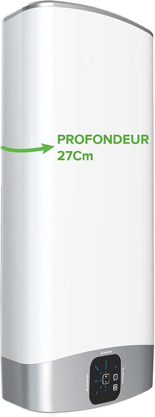 Ariston VELIS EVO 45 litres - Chauffe-eau électrique Ultra-Plat, Multi-positions - 15% d’Economies d’Energie - Conçu et fabriqué pour être installé en France. [Classe énergétique B]