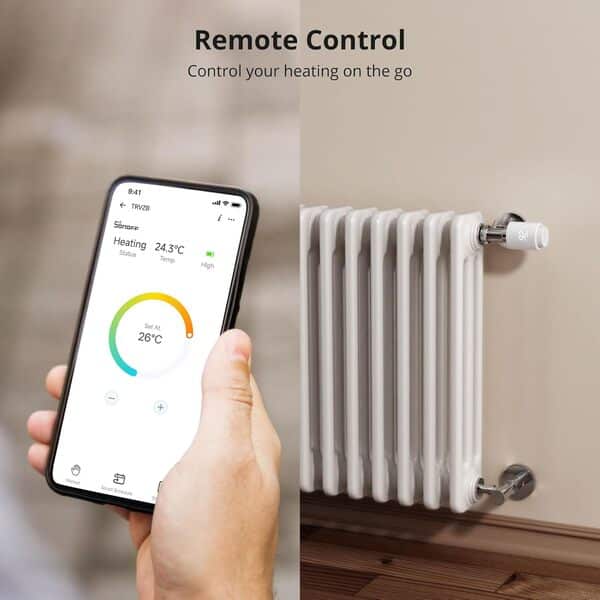 SONOFF ZigBee 3.0 Vanne Thermostatique Radiateur, Thermostatique Connectée et Intelligente,Contrôle Vocal, Détection de Fenêtre, Compatible avec Alexa/Home Assistant, Requiert Le Hub Zigbee (4 Pack)