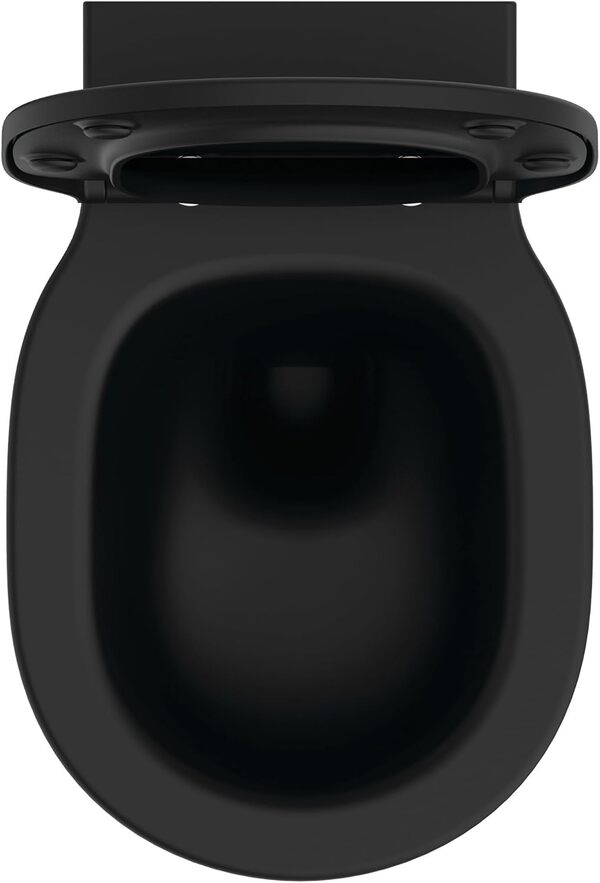 Ideal Standard T5423V3 Connect Air Pack WC à fond profond avec technologie de chasse innovante AquaBlade avec abattant WC Softclose (système d'abaissement automatique) Noir