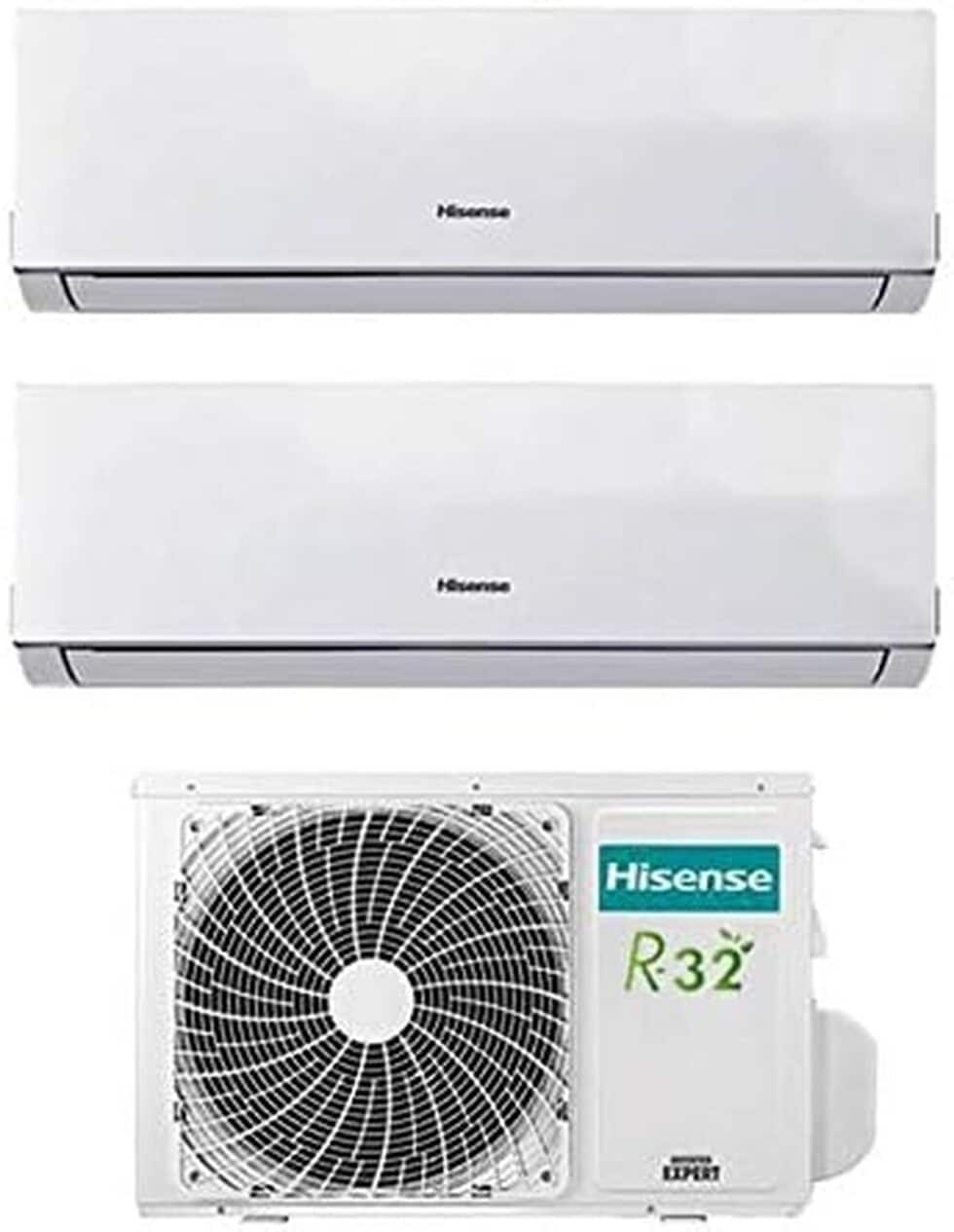 Climatiseur Split Inverter Hisense New Comfort Dual - 2 Unités Intérieures 9000 BTU, Gaz R32, Chauffage -15°C