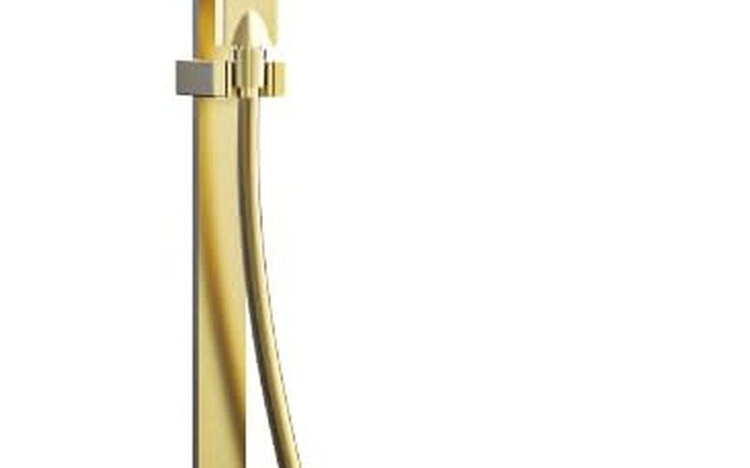 Test Essebagno Quartos : colonne de douche or brossé avec thermostatique 300