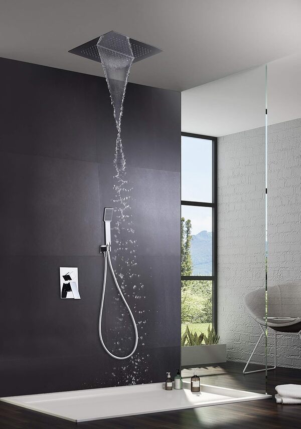 Ensemble de douche encastré au plafond avec poignée de douche Imex Malaga GTS020