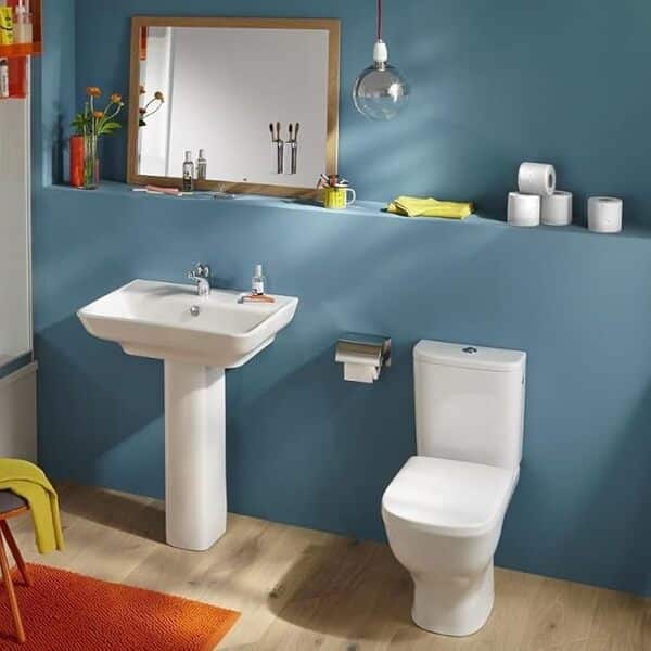 Jacob Delafon - Pack WC au Sol Sans Bride Struktura - Sortie Horizontale - Réservoir 3/6L Econome en Eau - Robinet Flotteur Silencieux - Abattant Recouvrant - 34,0x76,0x64,5 cm - Blanc - E76003-00