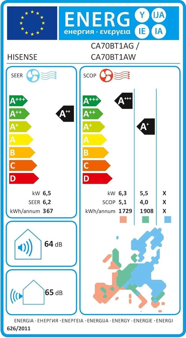 Hisense Easy Smart 24000 Btu A++ Inverter CA70BT01G
