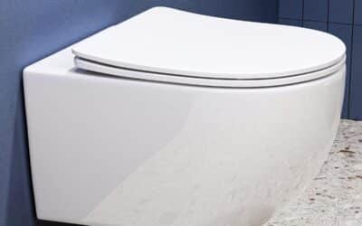 Test cuvette WC suspendu céramique blanche – soft-close et sans rebord