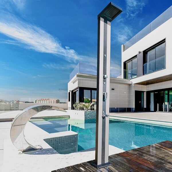 Gre DSALP38 - Douche Solaire carrée en Aluminium - 38L