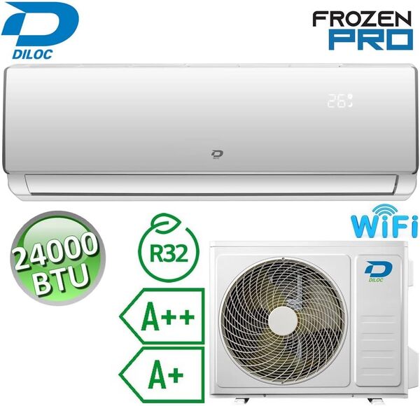 Diloc naicon - 3s climatiseur diloc 7.0 kw 24000 btu r32 a++/a+ diloc frozen pro - wifi intgr