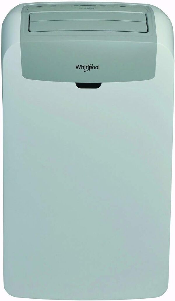 Climatiseur Portable Whirlpool PACW212HP Blanc, 1.15 W, 5 dB, 3 Niveaux de Puissance, Télécommande, Roues, Technologie 6TH SENSE [Classe énergétique A]