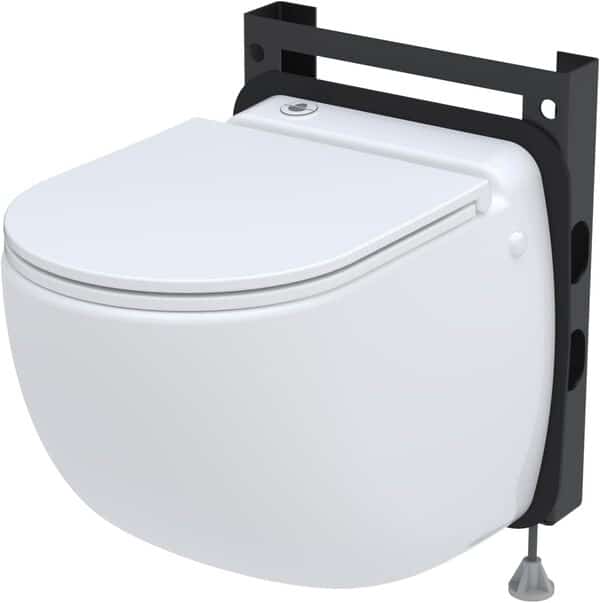 SFA - Sanicompact Comfort - WC Mural Broyeur Intégré - Contemporain - Châssis Réglable - Raccord Lave-Mains - Double-Chasse Eco+ - Entretien Facile - 42 x 51,5 x 4251 cm - 550 W - Made In France