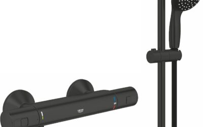 Test du mitigeur thermostatique Grohe Precision Start avec douchette Vitalio Start 100 en noir mat