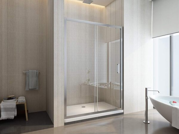 Porte de douche de 6 mm pour installation en niche H.190 avec overture coulissante (115-120 H 190)