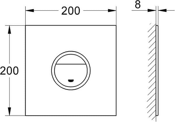 GROHE 38915KS0 Ondus Digitecture Light Plaque de commande WC sur secteur Argent