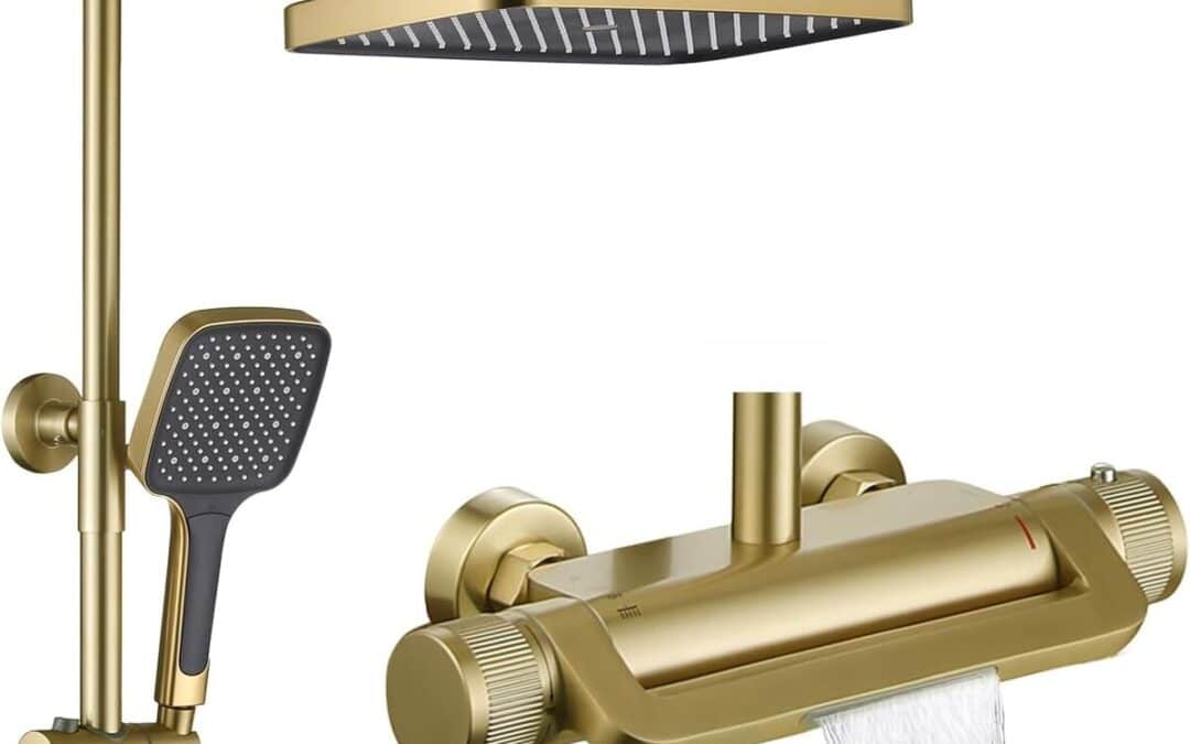 Test : colonne de douche thermostatique dorée 3 fonctions