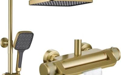 Test : colonne de douche thermostatique dorรฉe 3 fonctions