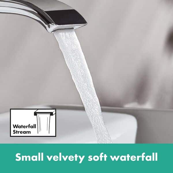 hansgrohe Vivenis - Mitigeur de lavabo sans tirette ni vidage, économie d'énergie (CoolStart), Robinet de salle de bain avec hauteur sous bec 110 mm, économie d'eau (EcoSmart), Chromé, 75024000