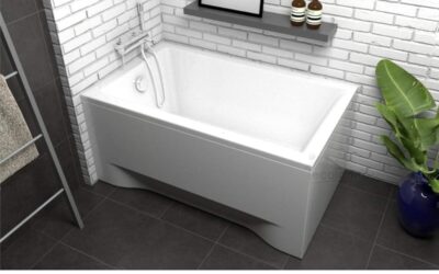 Test de la baignoire acrylique Capri Polimat : set complet 100×70 cm