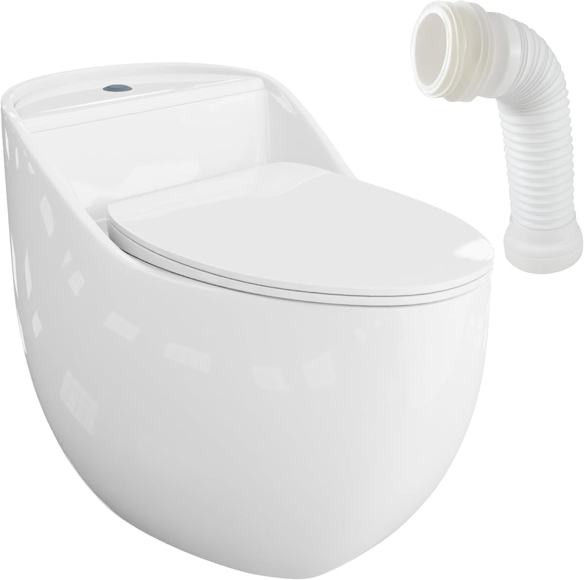 WC Lavita Blanc - Cuvette Plastique Rectangulaire Pour Montage Au Sol
