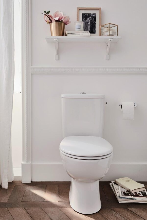 Jacob Delafon - Pack WC au Sol Sans Bride Gaspard - Sortie Horizontale - Réservoir 3/6L économe en eau - Abattant Extra-Plat Déclipsable Fermeture Douce - 36,0x75,0x65,0 cm - Blanc - E25852-00