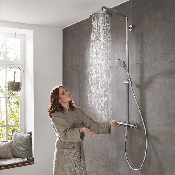 hansgrohe Croma Colonne de douche 220 1 jet avec mitigeur thermostatique, chromรฉ, 27185000