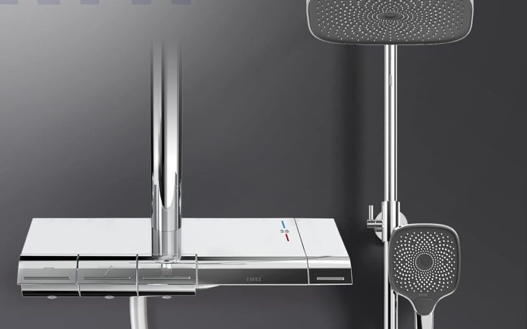 Test de la colonne de douche EMKE : performance et confort chromé avec thermostat