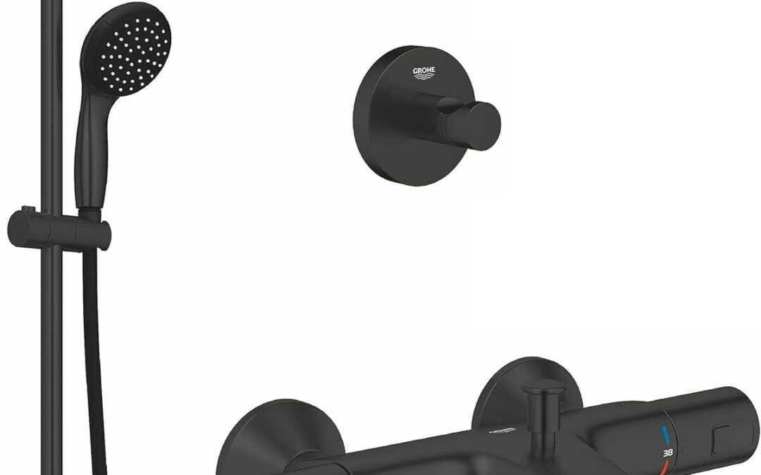 Test de la grohe Vitalio Start 250 : la colonne de douche noire élégante et performante