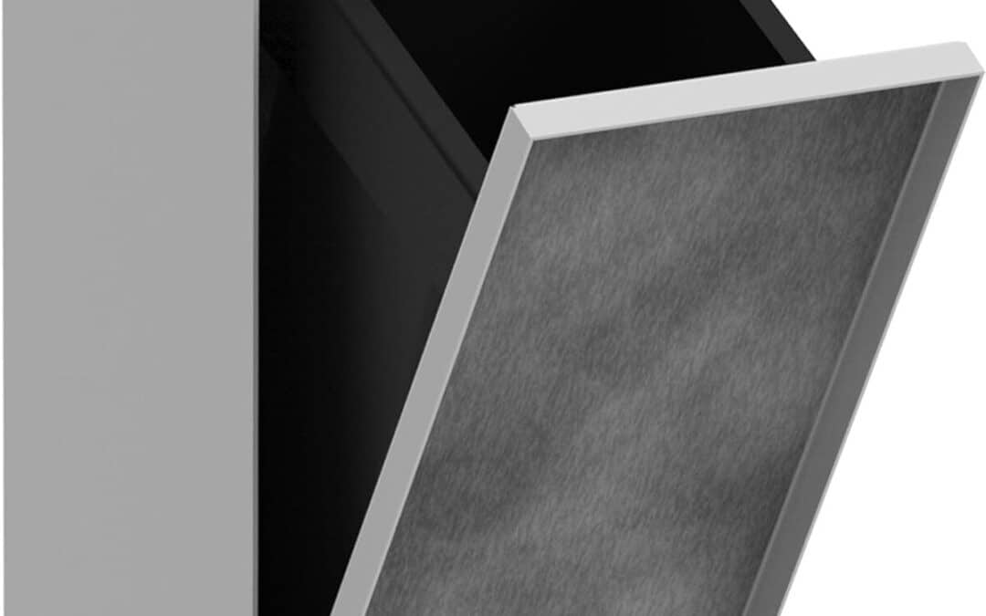 Test hansgrohe XtraStoris Rock : poubelle encastrée blanc mat