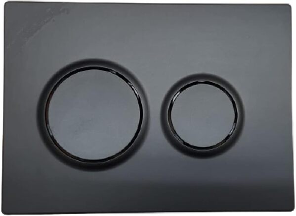 Élément mural pour WC encastré - Réservoir de chasse d'eau mural - Abattant Soft Close - Élément de montage mural suspendu + plaque de commande (plaque de commande 14) Bleu