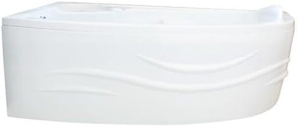 Baignoire FANY, baignoire d'angle 1/4 de cercle, 135x135cm, Acryl et ABS ép, 3mm blanc renforcé, Contenance 215L, Picots antidérapants, 5 pieds à vis de réglage de niveau fournis