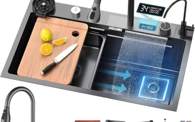 Test de l&rsquo;évier noir DSMRLEOP en acier inoxydable multifonction