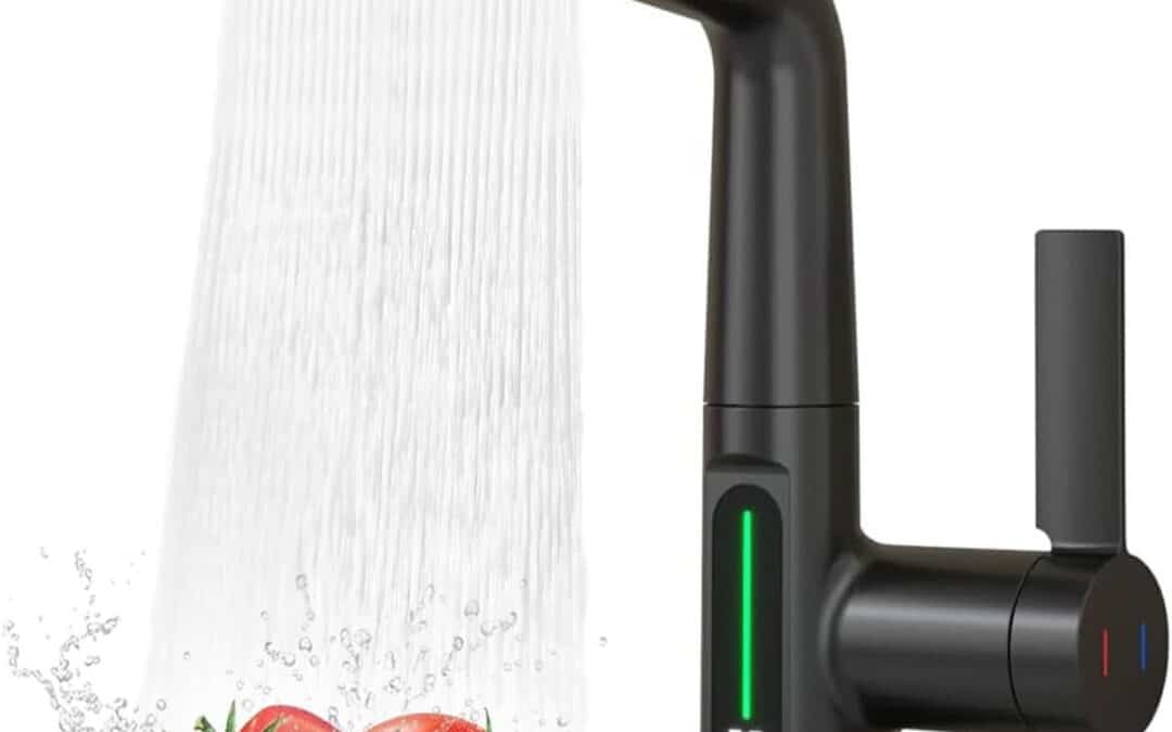 Test : robinet de cuisine LED avec douchette extensible et affichage digital