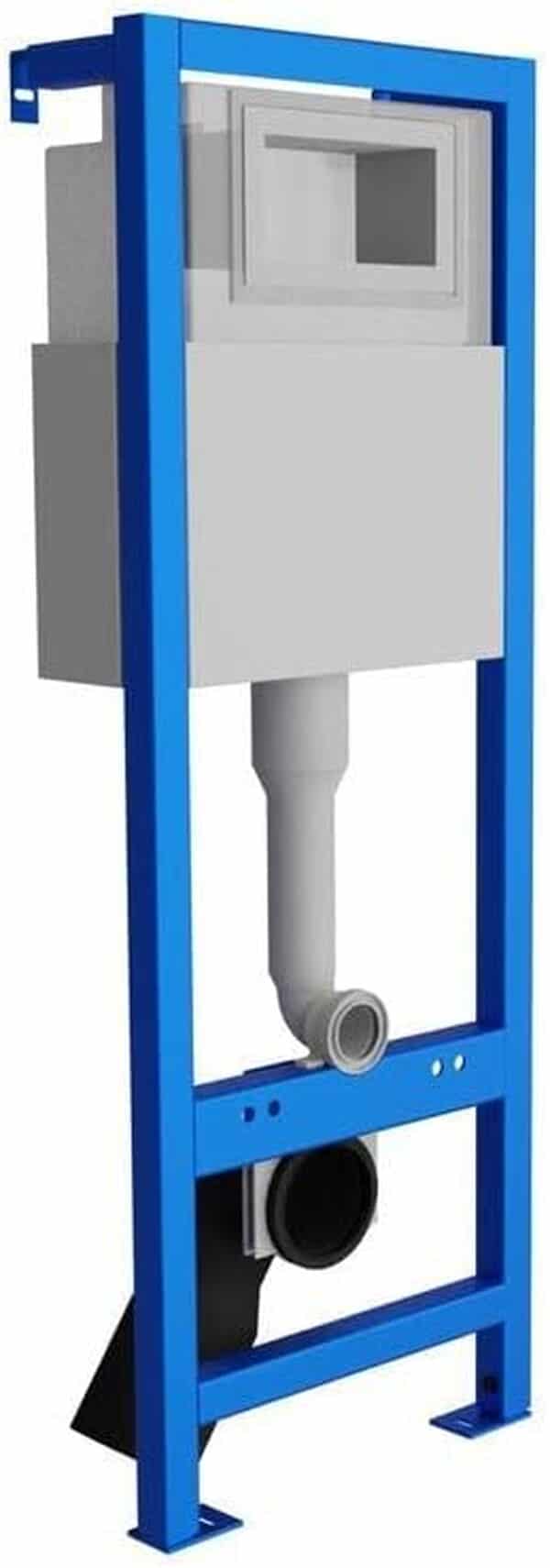 Set WC mural avec élément de pré-installation + WC suspendu Capri Slim sans bride + abattant WC avec système d’abaissement automatique Soft-Close (RC) Ensemble complet de WC