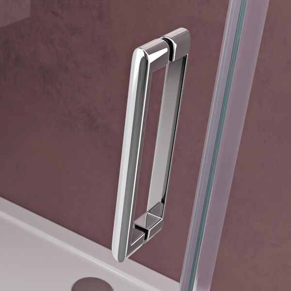 doporro Cabine de Douche 90x100 Paroi de Douche Montage Rรฉversible avec Porte Coulissante Ravenna17 90x100x195cm Verre ESG Transparent 8mm