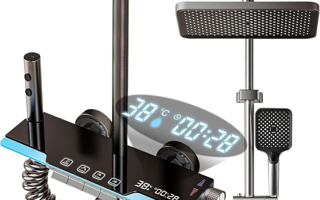 Test de la colonne de douche thermostatique LED à affichage numérique