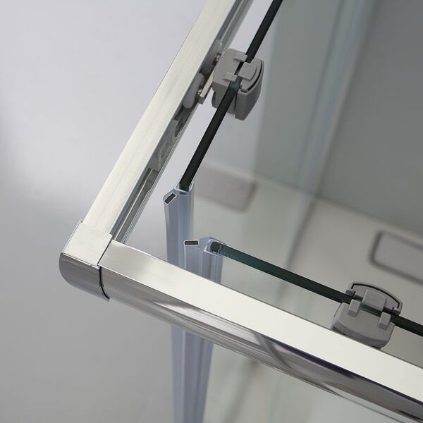 Kiamami Valentina - Cabine de douche en verre transparent 80x100 portes | Giada [Classe énergétique B]