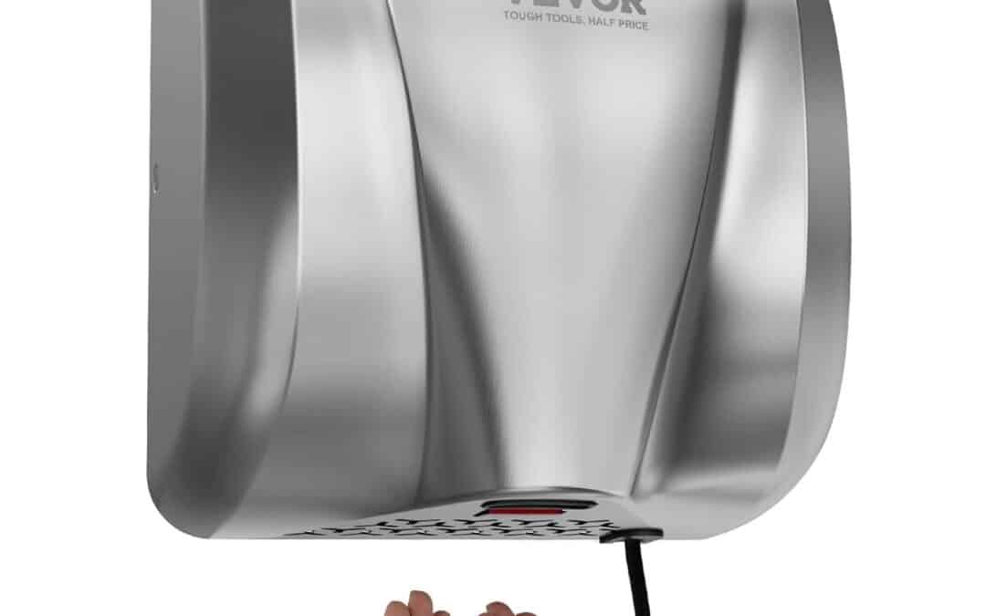 Test du sèche-mains VEVOR 1300 W robuste en acier inoxydable