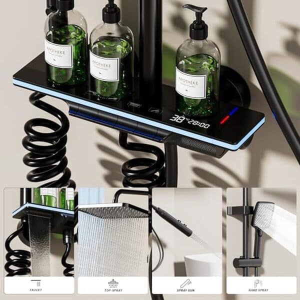 Découvrez notre avis sur le système de douche YJYAJIE : affichage LED, effet pluie relaxant et fonctionnalités innovantes pour une expérience inégalée.