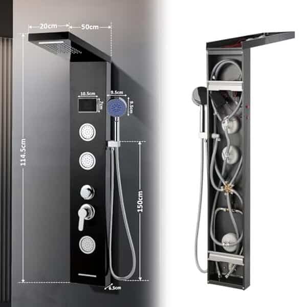 Découvrez notre test complet du panneau de douche ISOISL 5 fonctions avec LED et massage : un équipement innovant pour une expérience de douche exceptionnelle.