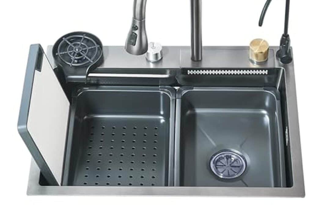 Test de l'évier Cesinkin multifonction avec robinet haute pression et bec extractible