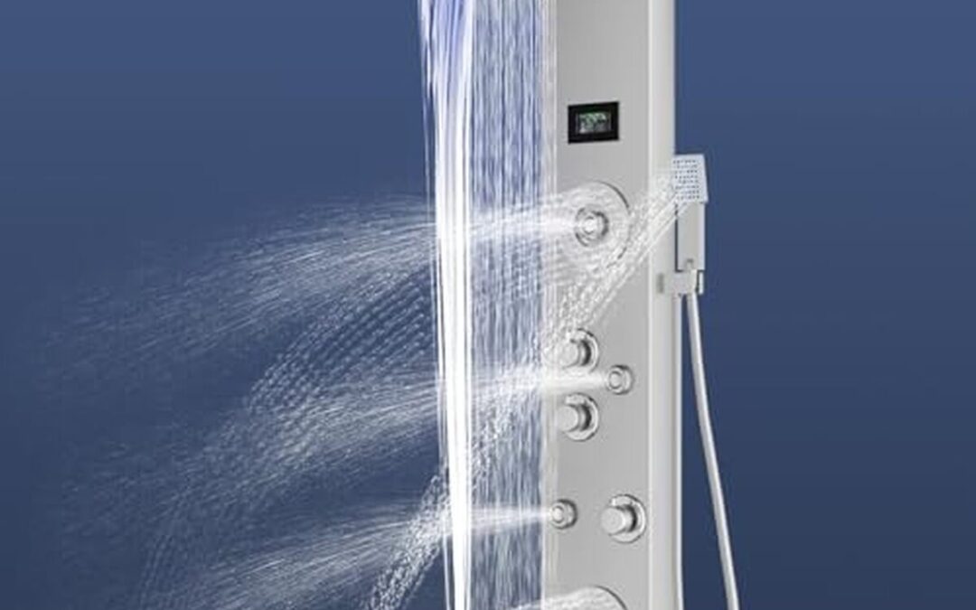 Test du panneau de douche LED avec écran LCD et jets de massage