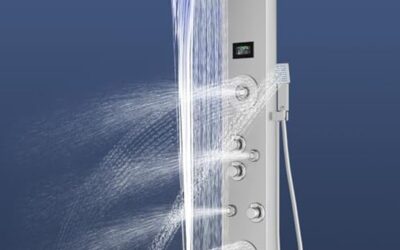 Test du panneau de douche LED avec รฉcran LCD et jets de massage