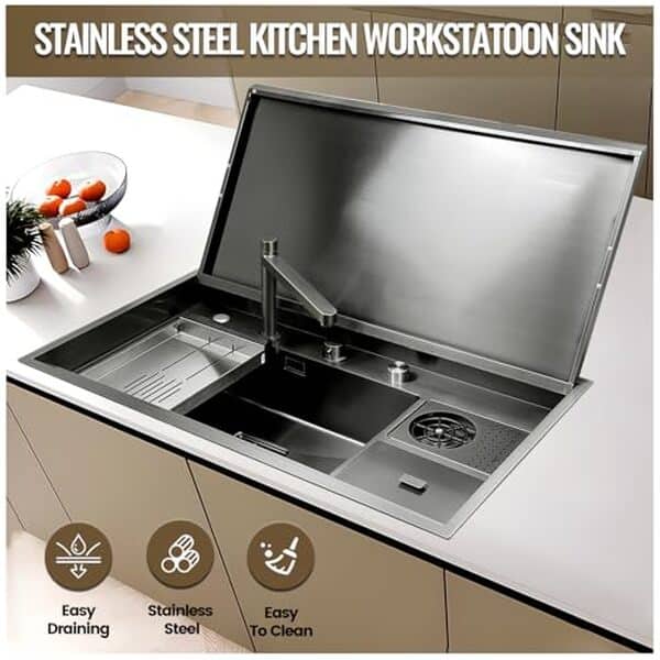 Découvrez notre avis sur l'évier caché Aivanoto avec ses caractéristiques uniques et design en acier inoxydable qui s'intègrent parfaitement dans votre cuisine moderne.