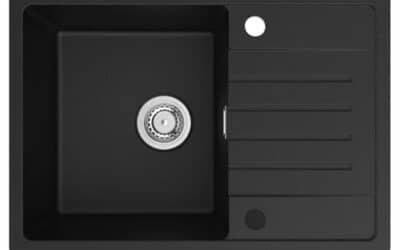 Test de l&rsquo;évier cuisine noir granit Cecipa 1 bac avec égouttoir