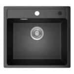 Test de l'évier granit noir ANYCEE 40x46 cm