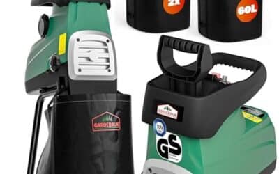 Test du broyeur silencieux 3100 W GardeBruk pour branches de 44 mm