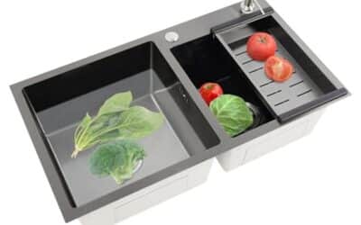 Test : รฉvier autoportant 2 bacs inox avec distributeur