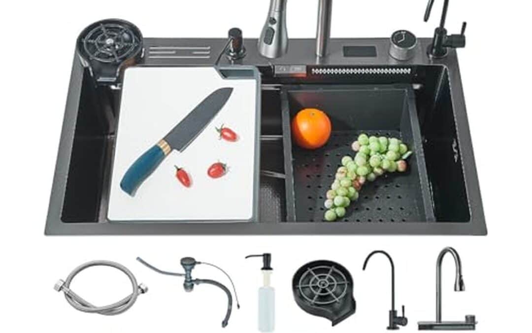 Test : évier Junsottor à cascade numérique avec accessoires complets